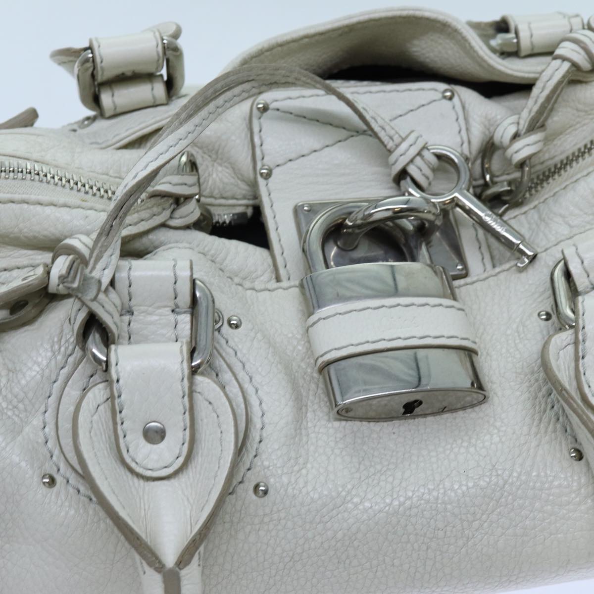 Chloe Paddington Hand Bag Leather White | Gaskinz